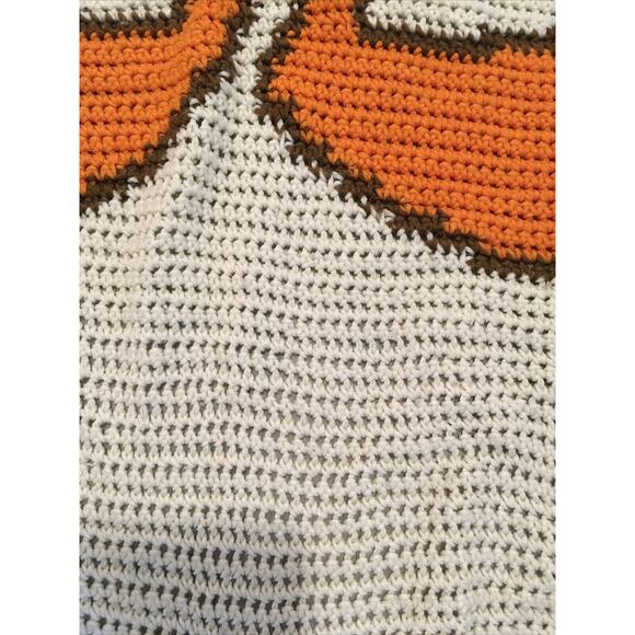 Tweety Bird Vtg Handmade Knit Crochet Baby Blanket Throw Nursery 40" X 70" - Picture 8 of 11